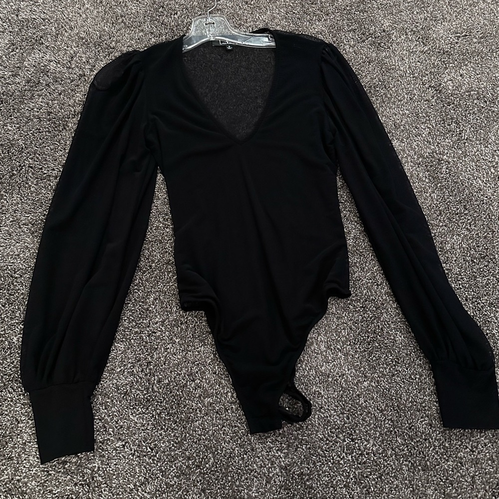 Lulus black mesh bodysuit